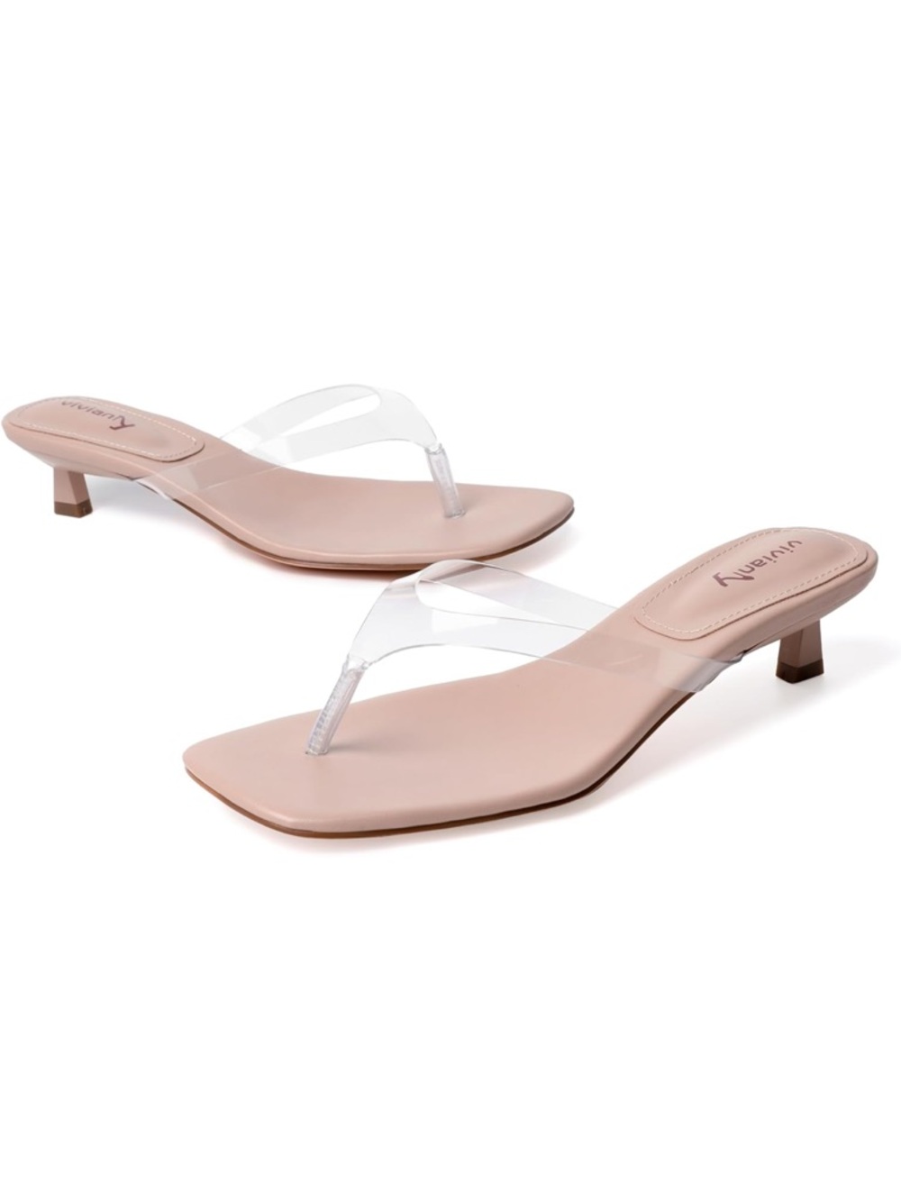 Beige and Clear Women's Sandals